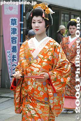 Probably the highest ranking lady.
Keywords: shiga kusatsu shukuba matsuri festival