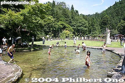 Trout-catching pond. Kids can freely catch a big trout.
Keywords: shiga maibara samegai stage post town nakasendo road station shukuba trout farm fish