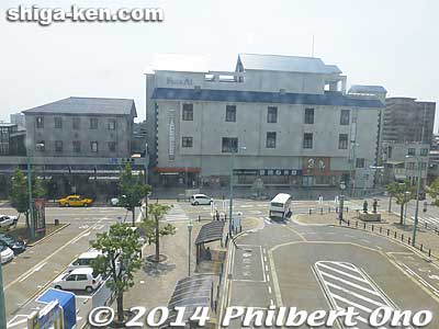 Nagahama Station and wedding hall as seen from Heiwado.
Keywords: shiga nagahama station train