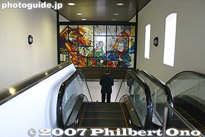 Escalator to enter and exit the East (Ibuki) side of the station.
Keywords: shiga nagahama JR train station