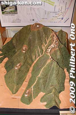Model of Odani Castle on a mountaintop.
Keywords: shiga nagahama azai clan history folk museum