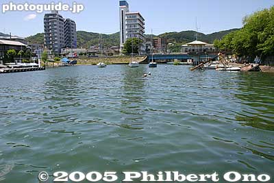 Water intake for Lake Biwa Canal No. 1. Kyoto was thereby revitalized with electric power and a stable water supply. A second, almost parallel canal for drinking water was also constructed in 1912. 
Keywords: shiga prefecture otsu biwako sosui canal lake biwa