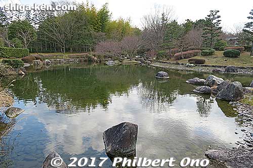 Japanese garden pond with koi.
Keywords: shiga otsu bunka zone park