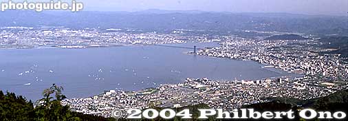 View of Lake Biwa and Otsu from Enryakuji Station.
Keywords: shiga otsu lake biwa biwakobest