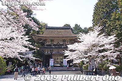 Main entrance to Miidera (Onjoji) temple. It is the headquarters temple of the Tendai Jimon Buddhist Sect (founded by Priest Enchin) and former rival of Enryakuji temple on Mt. Hiei, also in Shiga. [url=http://goo.gl/maps/1NEhc]MAP[/url]
Keywords: shiga otsu miidera onjoji temple tendai buddhist sect cherry blossoms sakura otsusakura shigabestsakura