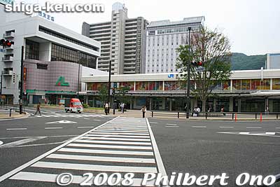 JR Otsu Station, with AL Plaza shopping complex on the left. 大津駅
Keywords: shiga otsu