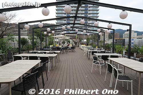 Outdoor terrace on part of the west-end rooftop.
Keywords: shiga Otsu Station calendar