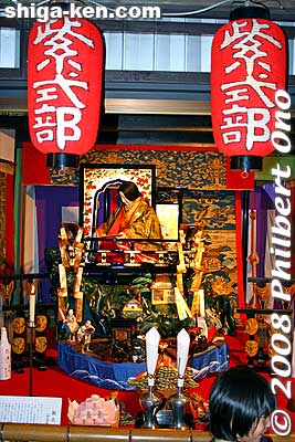 Karakuri puppet from the Genji-yama float. 源氏山
Keywords: shiga otsu matsuri festival floats 