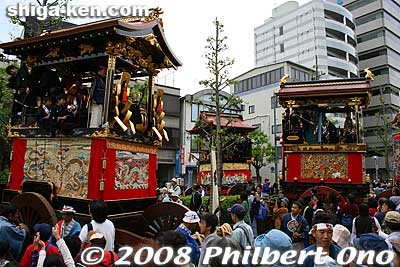 The floats gathered at Chuo-dori one after another.
Keywords: shiga otsu matsuri festival floats 