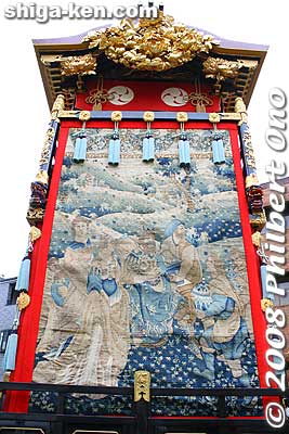 The tapestry on the back is said to been made in Flanders, Begium in the 17th century.
Keywords: shiga otsu matsuri festival floats 