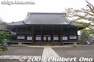 Saikyoji temple's Hondo main hall, in Otsu, Shiga. 西教寺　本堂
Keywords: shiga otsu sakamoto saikyoji temple japantemple
