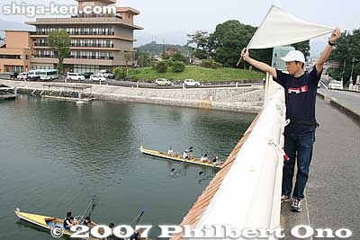 Keywords: shiga otsu setagawa river regatta rowing boat karahashi bridge