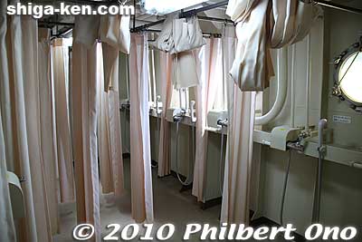 Girls' shower room has pink curtains.
Keywords: shiga otsu uminoko floating school boat ship lake biwako 