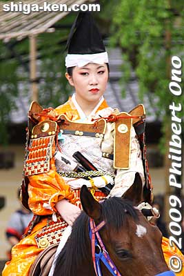 Woman warrior on horseback for the Taga Matsuri, Shiga Prefecture. 女武者
Keywords: shiga taga-cho taga matsuri festival taisha horses matsuribijin 