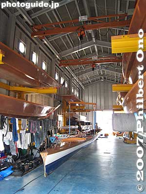 Inside the boat house
Keywords: shiga takashima imazu junior high school rowing club lake biwa