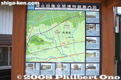 Tourist map of Torahime
Keywords: shiga nagahama torahime-cho town tiger princess JR train station hokuriku main line