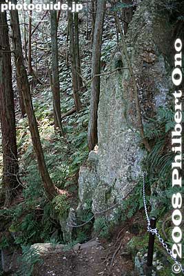 Chain railing
Keywords: shiga yasu mt. mikami mountain hiking forest trees stone