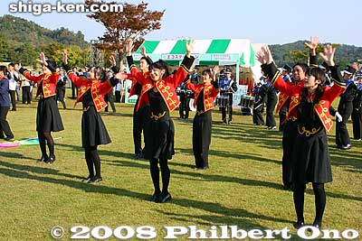 Ryukoku University band entertains.
Keywords: shiga yasu kibogaoka park sports recreation shiga 2008 event festival