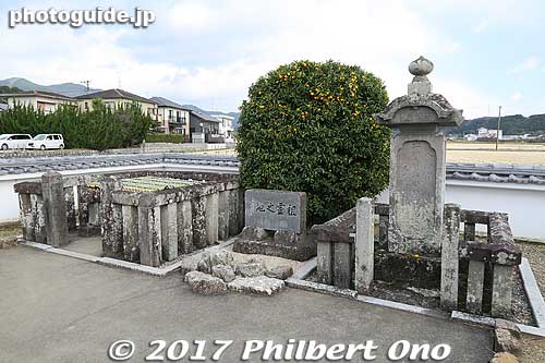 Well near where the Ii Clan's founder Ii Tomoyasu was born in 1010. Also a gravestone on the right.
Keywords: shizuoka hamamatsu iinoya