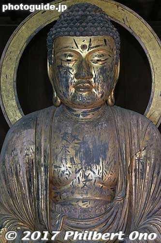 Seated Buddha statue inside Ryotanji's main hall in Iinoya, Hamamatsu.
Keywords: shizuoka hamamatsu iinoya ryotanji temple japansculpture