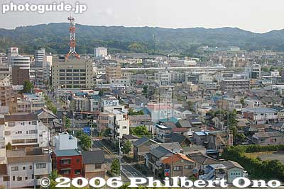View of Kakegawa city toward the station (shinkansen)
Keywords: shizuoka prefecture kakegawa castle yamauchi kazutoyo