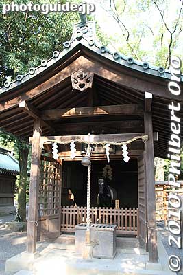 Sacred Horse Stable. No real horse though. 神馬舎
Keywords: shizuoka mishima taisha shinto shrine 