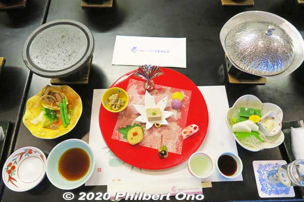  The start of our aesthetic and delicious kaiseki dinner at Kinugawa Park Hotels in Kinugawa Onsen, Nikko. 鬼怒川パークホテルズ
Keywords: tochigi nikko Kinugawa Onsen Park Hotels japanfood