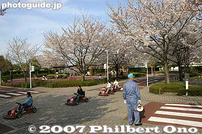 The man at the corner makes sure the kids obey the traffic rules.
Keywords: tokyo arakawa-ku park cherry blossoms sakura children go-kart