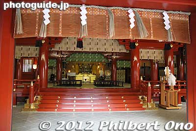 Inside the Honden worship hall.
Keywords: tokyo chiyoda-ku kanda myojin shrine