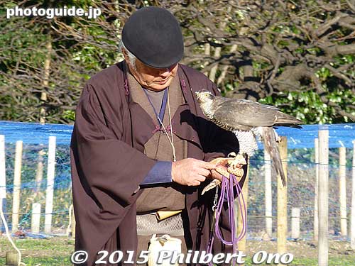 Magnificent birds. The local crows were quite alarmed by the presence of these hawks.
Keywords: tokyo chuo-ku hama-rikyu garden falconry birds