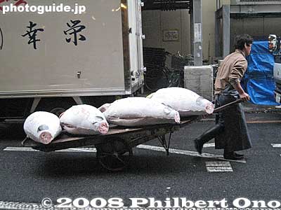Good exercise in the morning.
Keywords: tokyo chuo-ku tsukiji fish market Metropolitan Central Wholesale Market frozen tuna