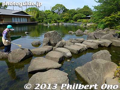 Large stepping stones.
Keywords: tokyo edogawa ward gyosen park heisei japanese garden
