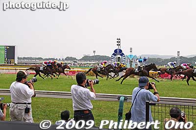 Being near the finish line is the worst place to shoot unless you're one of these press photographers.
Keywords: tokyo fuchu race course horse racing 