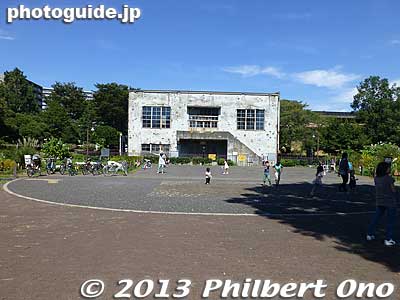 From 1938 and during World War II, Higashi-Yamato Minami Park was the site of a military aircraft engine factory. This transfomer substation supplied power to 
Keywords: tokyo higashi-yamato minami koen park