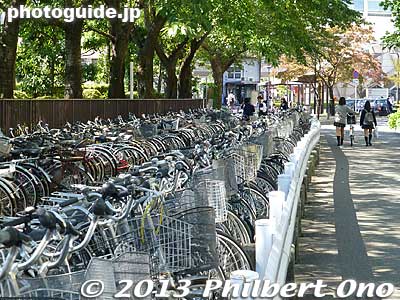 Bicycles near Tamagawa-Jōsui Station on the Seibu Haijima Line.
Keywords: tokyo higashi-yamato