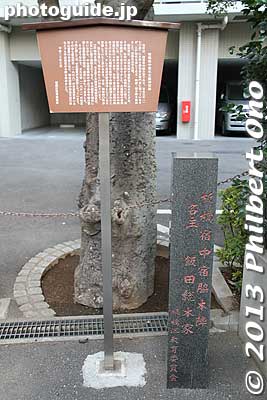 Sign and stone marker for Itabashi-shuku's Waki-Honjin in Naka-shuku in Itabashi-shuku. There were two other Waki-Honjin in Itabashi-shuku, but I couldn't find them.
Keywords: tokyo itabashi-ku itabashi-shuku post town nakasendo