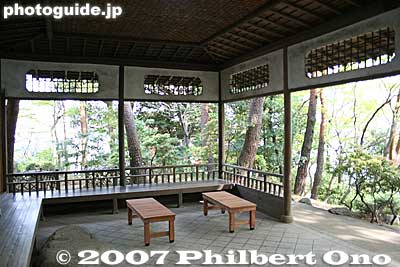 Koyo-tei tea ceremony pavilion, available for rent.
Keywords: tokyo kokubunji tonogayato teien garden tree