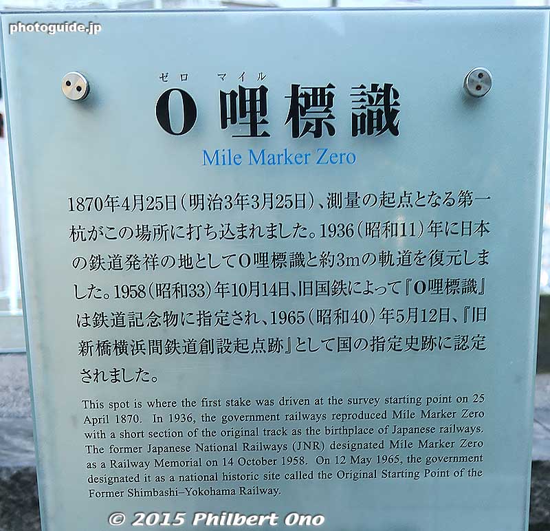 About the Mile Marker Zero.
Keywords: tokyo minato-ku shinbashi shimbashi station