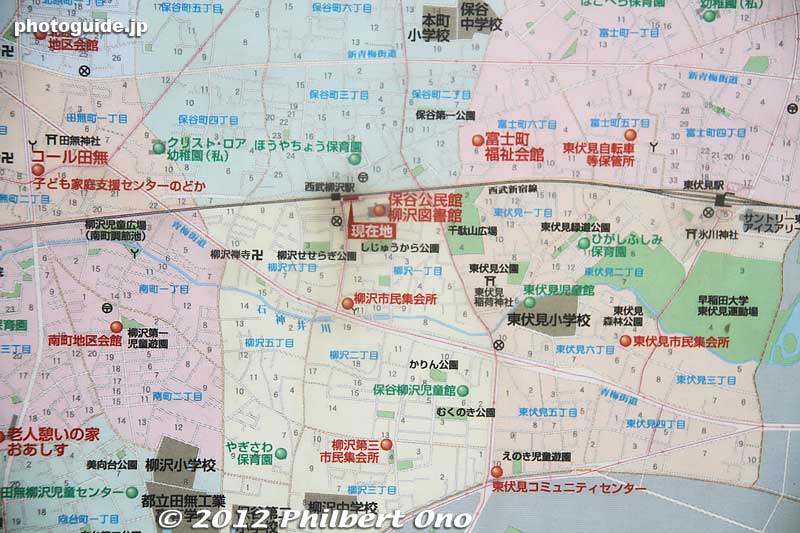 Map around Seibu Yanagisawa Station on the Seibu Shinjuku Line.
Keywords: tokyo nishitokyo fushimi inari shrine jinja shinto
