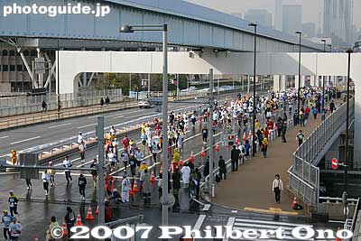 Ariake Chuo-bashi Bridge, near Ariake Station
Keywords: tokyo marathon runners race ariake koto-ku ward
