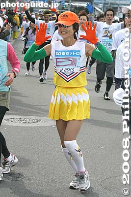 Colorful and cheerful. Many runners were still smiling and laughing. They were having fun.
Keywords: tokyo marathon runners race costume players cosplayers