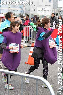 Nasubi eggplant twins.
Keywords: tokyo marathon runners 2012 cosplayers costume