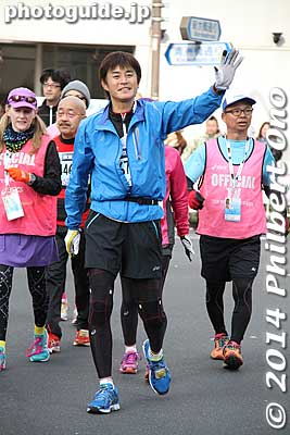 Actor Makoto Nonomura at Tokyo Marathon 2014 
Keywords: Tokyo Marathon japanceleb