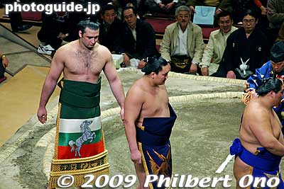Ozeki Kotooshu.
Keywords: tokyo sumida-ku ward ryogoku kokugikan sumo tournament ozumo rikishi wrestlers japansumo