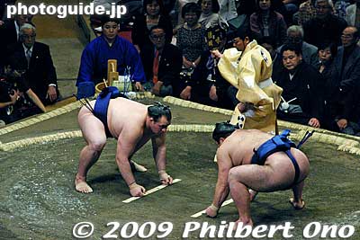 Seeing sumo live is much better than seeing it on TV. The atmosphere can't be beat when you're actually there. Taking photos and videos are of course permitted.
Keywords: tokyo sumida-ku ward ryogoku kokugikan sumo tournament ozumo rikishi wrestlers