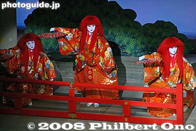 Three red-haired lions.
Keywords: tokyo taito-ku ward asakusa odori dance geisha festival women japanese kimono 