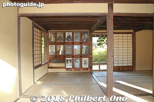 Pictures of the school's famous students.
Keywords: yamaguchi hagi yoshida shoin jinja shrine
