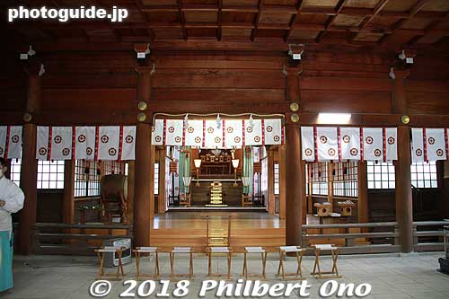 Inside Shoin Shrine 
Keywords: yamaguchi hagi yoshida shoin jinja shrine