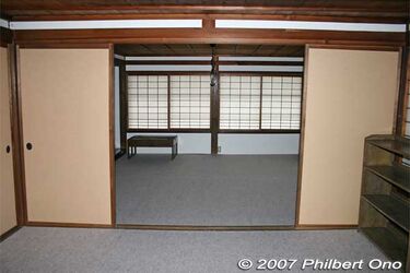 Yoshida Chiaki's room on the 2nd floor. This is where he spent his final days while stricken with tuberculosis.