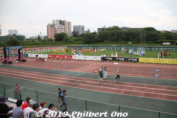 Musashino Forest Sports Plaza's AGF Field used for equestrian, shooting, and running at 2019 Pentathlon World Cup.